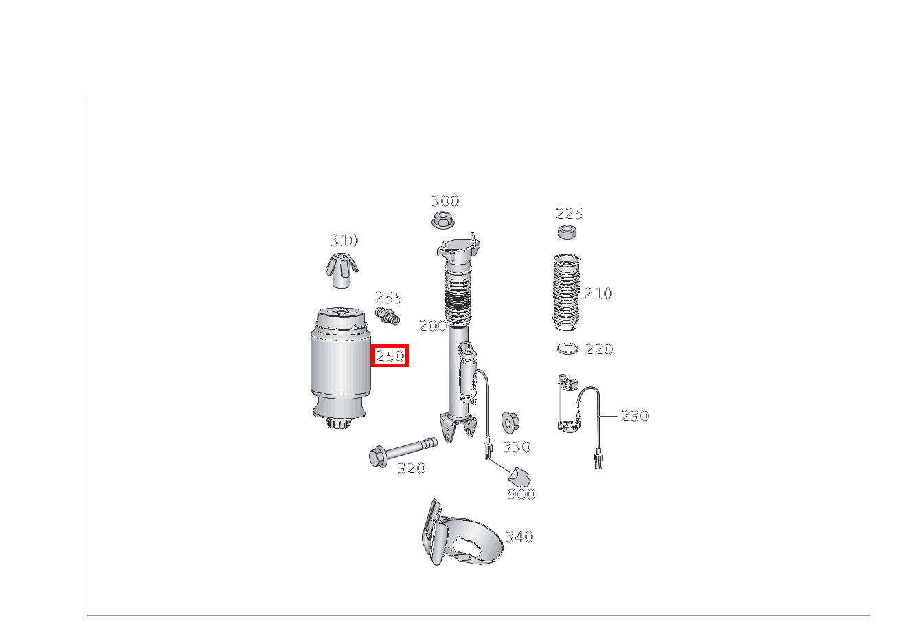 Luftfeder HINTEN LINKS UND RECHTS GL63 AMG 166
