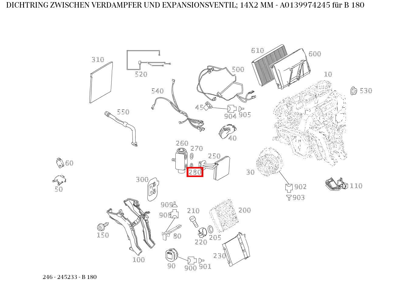Dichtring ZWISCHEN VERDAMPFER UND EXPANSIONSVENTIL; 14X2 MM  
