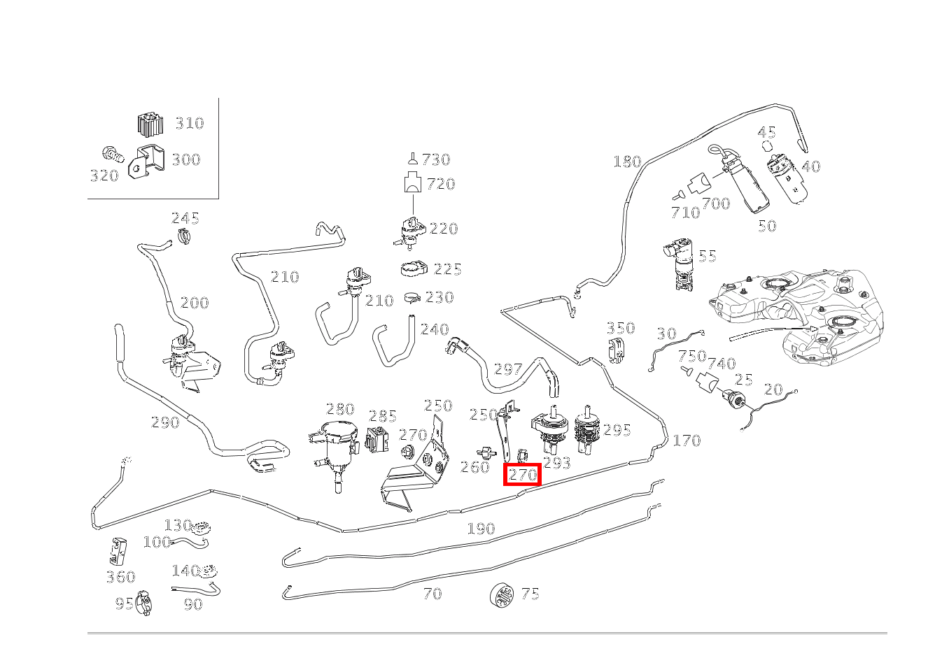 KUNSTSTOFFMUTTER AN HALTER STOSSDAEMPFER R 500 L 251