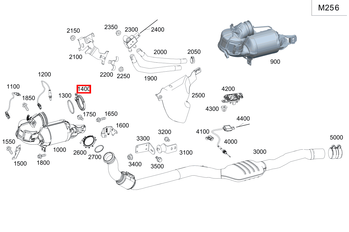 PROFILSCHELLE ABGASANLAGE ABGASANLAGE AN ABGASTURBOLADER Mercedes-AMG E 53 4MATIC+ T-Modell 213