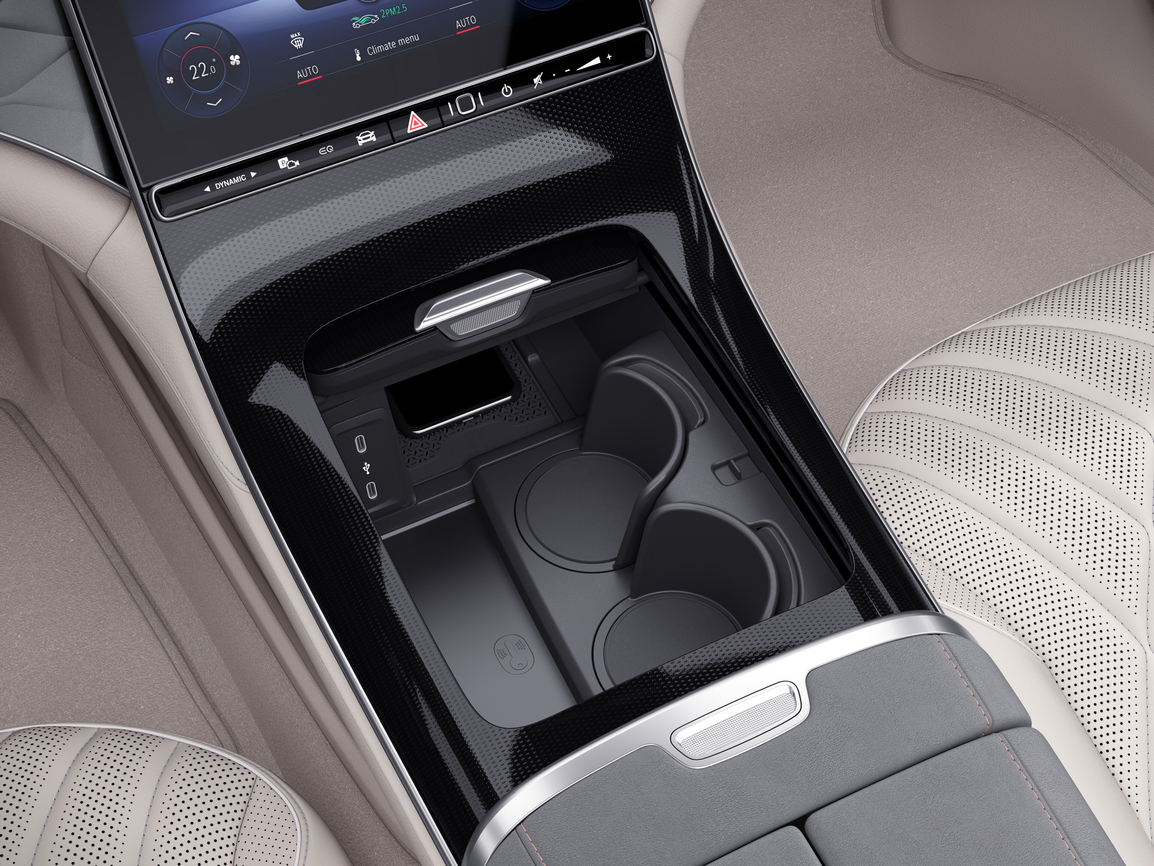 Getränkehalter, Mittelkonsole EQE / EQS