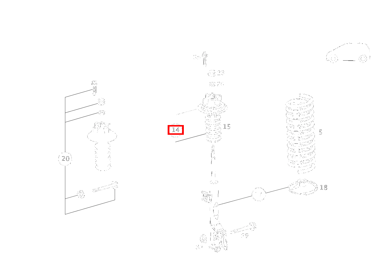 Stützlager A 160 Coupé 169