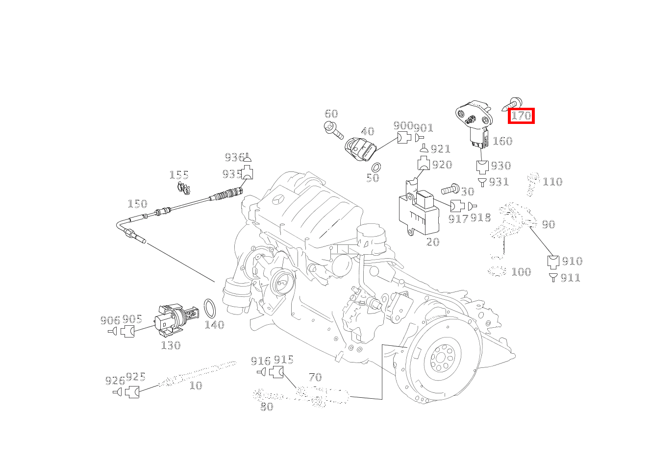 Sechsrundschraube Drucksensor an Ansaugrohr; M6X16 A 200 CDI CP 169 Sechsrundschraube Drucksensor an Ansaugrohr; M6X16 A 200 CDI CP 169