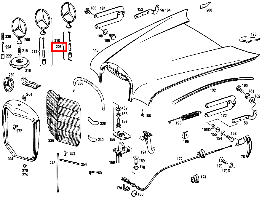 Reparatursatz 220 SE b/C 111