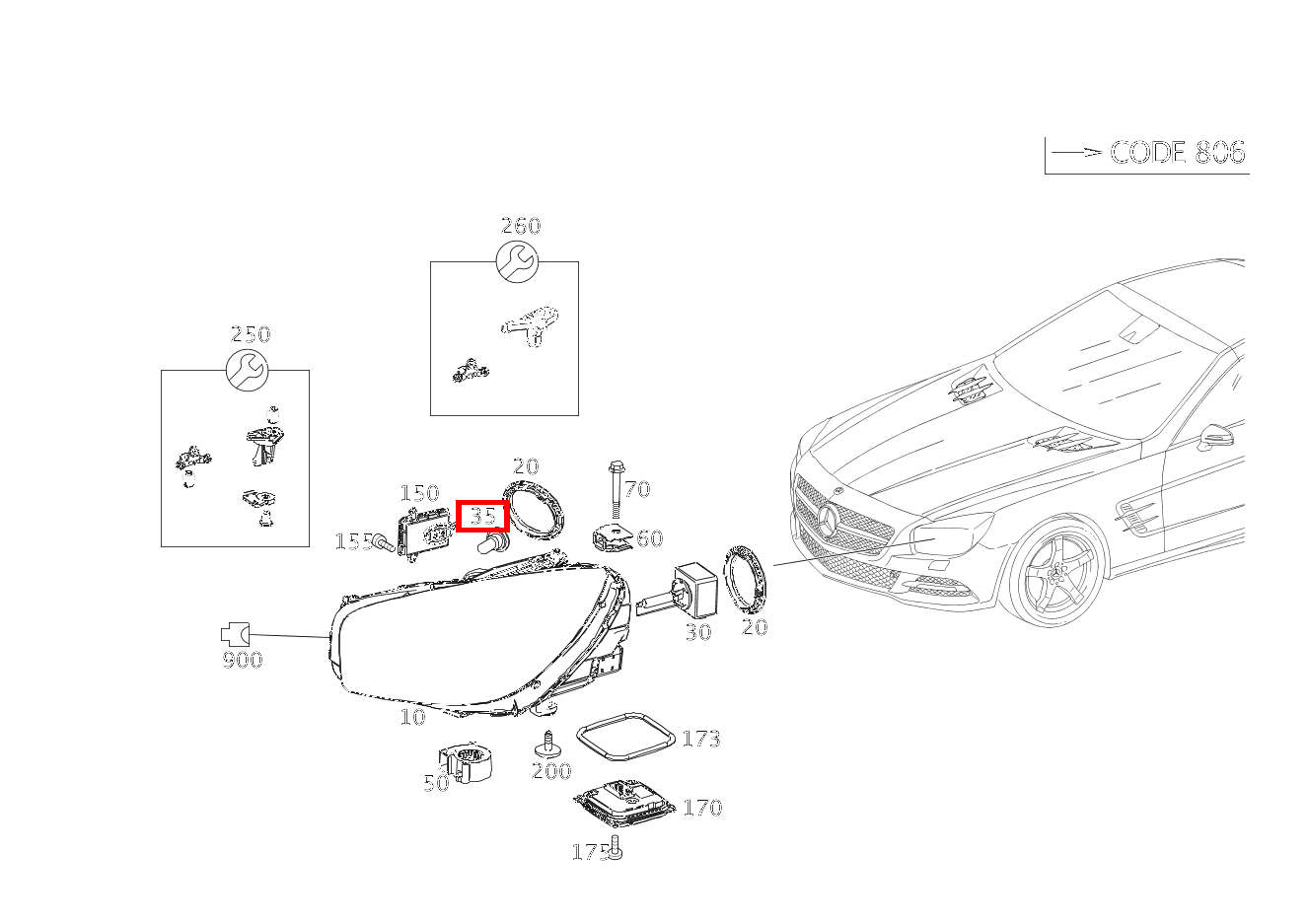 Glühlampe Nebelscheinwerfer; H7 12V-55W SL 400 Roadster 231 Glühlampe Nebelscheinwerfer; H7 12V-55W SL 400 Roadster 231