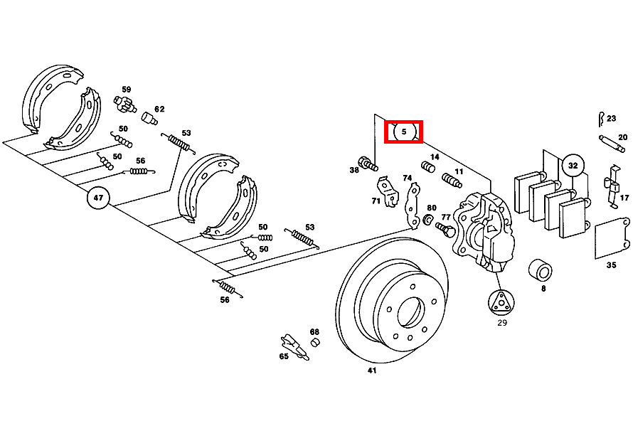 Bremssattel RECHTS,TEVES,OHNE BELAG 380 SL Roadster m. Automatic 107 Bremssattel RECHTS,TEVES,OHNE BELAG 380 SL Roadster m. Automatic 107