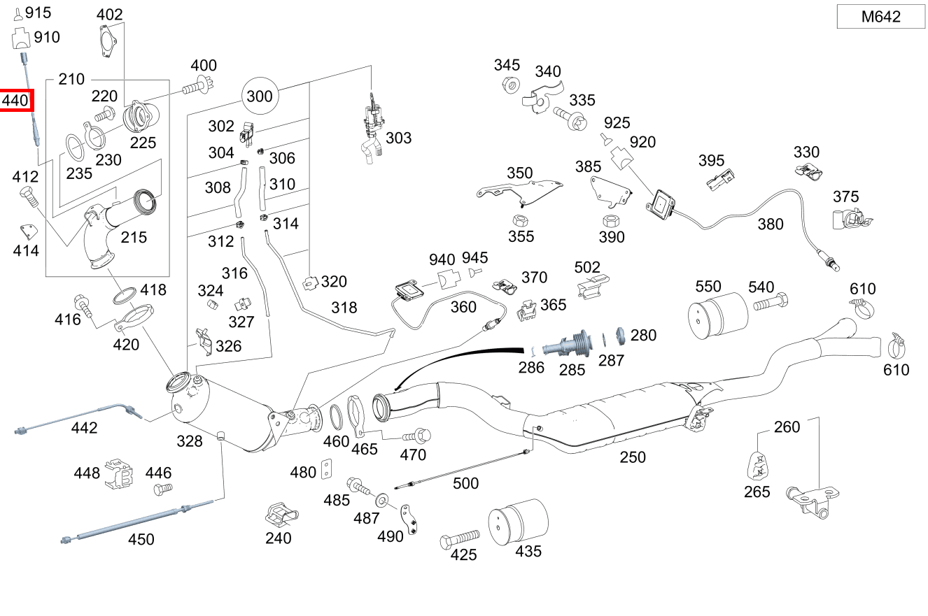 Lambdasonde Katalysator, vorn GL 350 BlueTEC 4MATIC Off-Roader 164