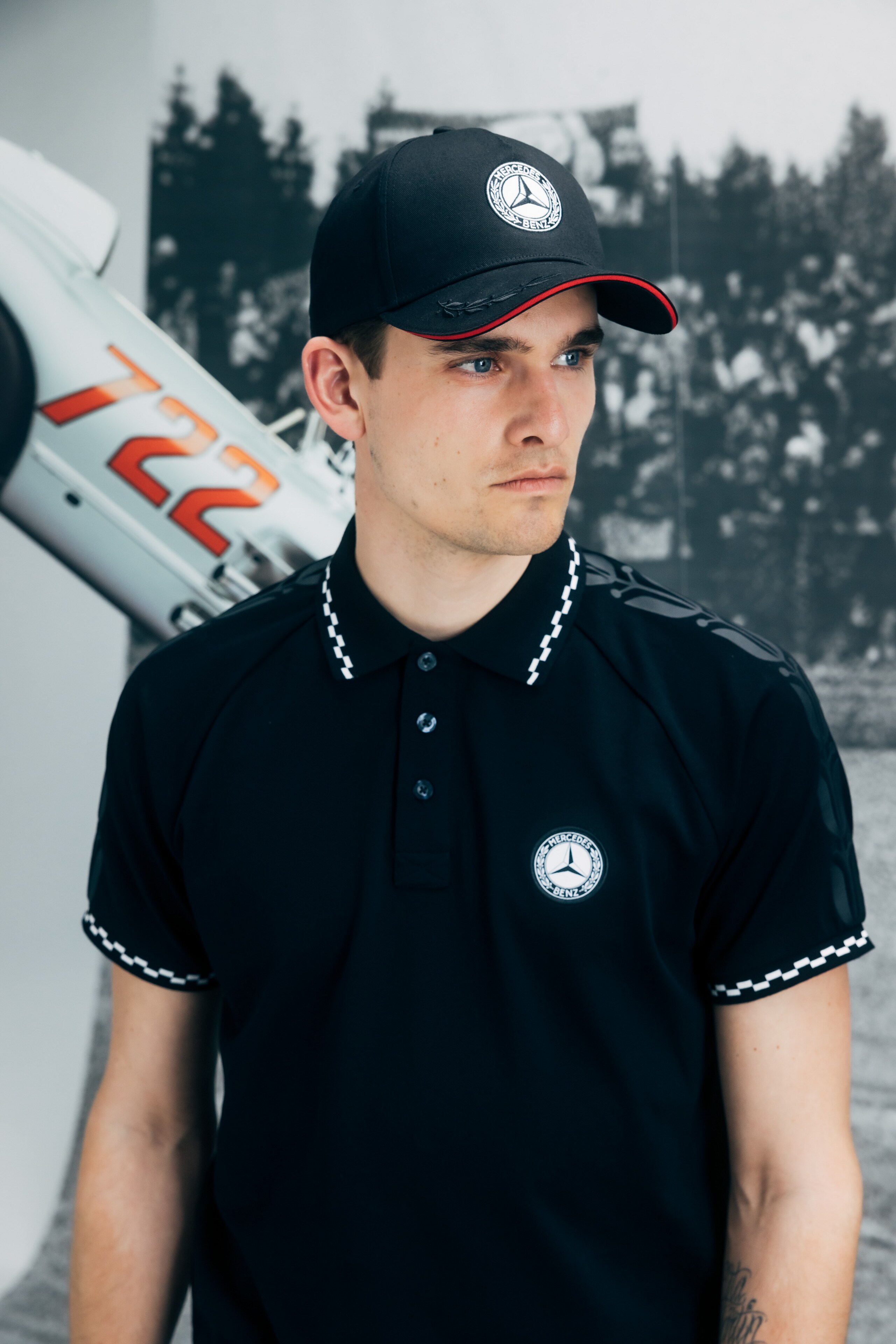 Poloshirt Herren, schwarz
