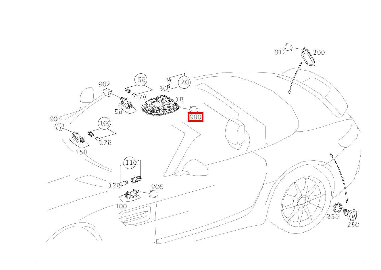 Steckdose DACHBEDIENEINHEIT N70/3*G; 8-PIN MQS Mercedes-AMG GT Roadster 190 Steckdose DACHBEDIENEINHEIT N70/3*G; 8-PIN MQS Mercedes-AMG GT Roadster 190