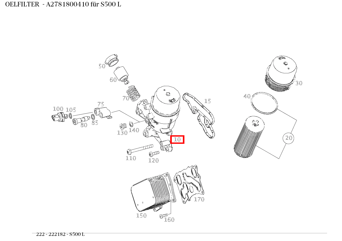 Ölfilter S500 L 222 Ölfilter S500 L 222