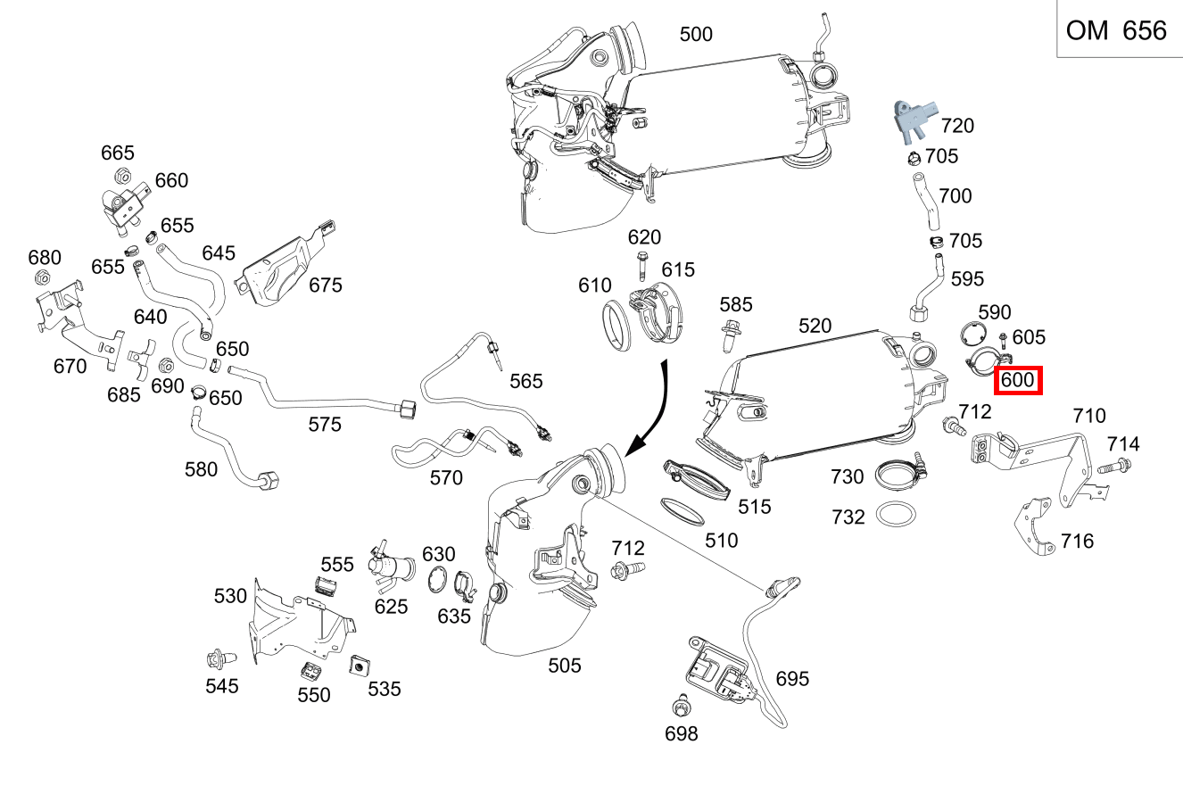 Rohrschelle Abgasanlage Partikelfilter an Abgasrückführleitung E 400 d 4MATIC T-Modell All-Terrain 213 Rohrschelle Abgasanlage Partikelfilter an Abgasrückführleitung E 400 d 4MATIC T-Modell All-Terrain 213
