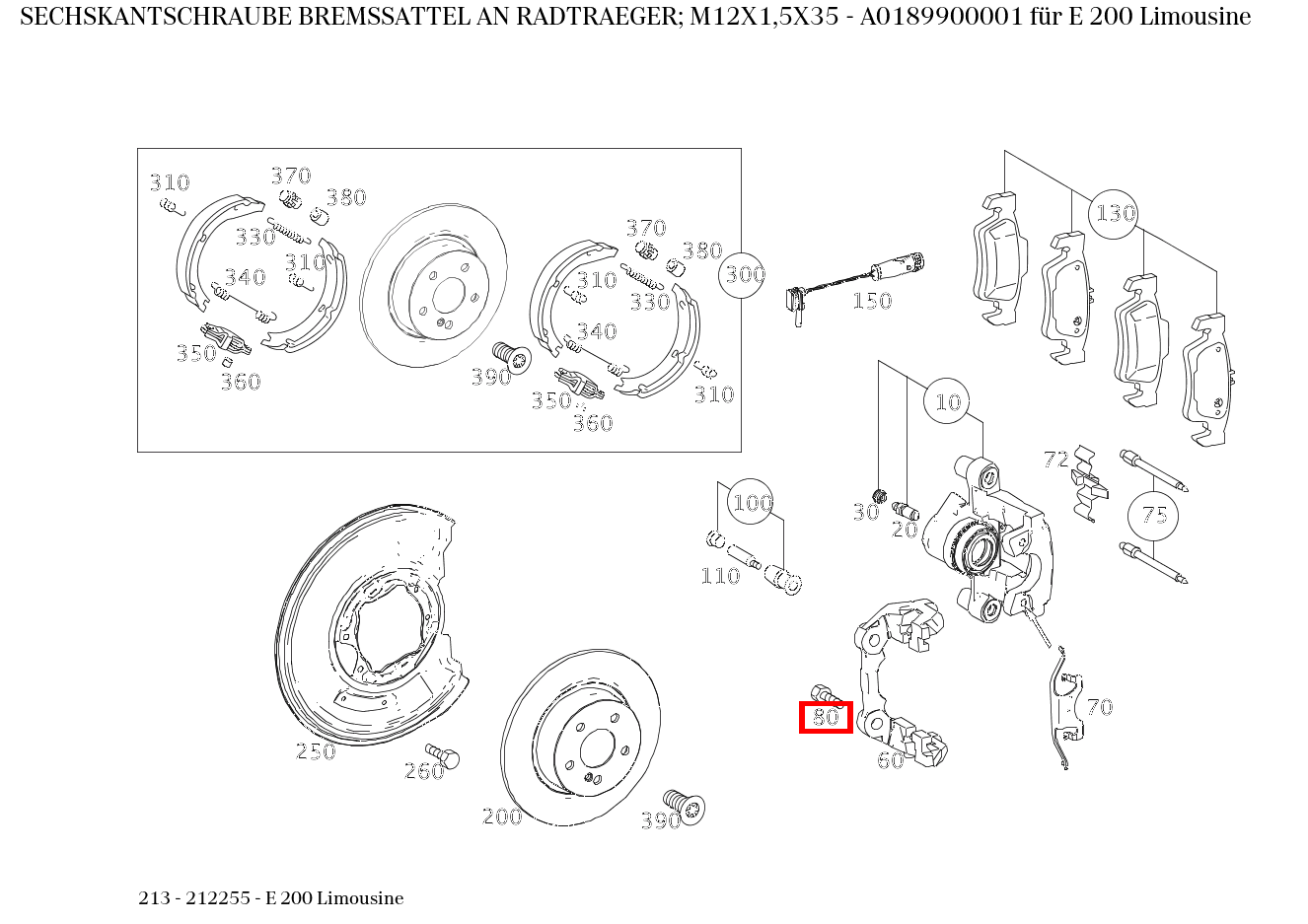 Sechskantschraube BREMSSATTEL AN RADTRAEGER; M12X1,5X35 , , und 