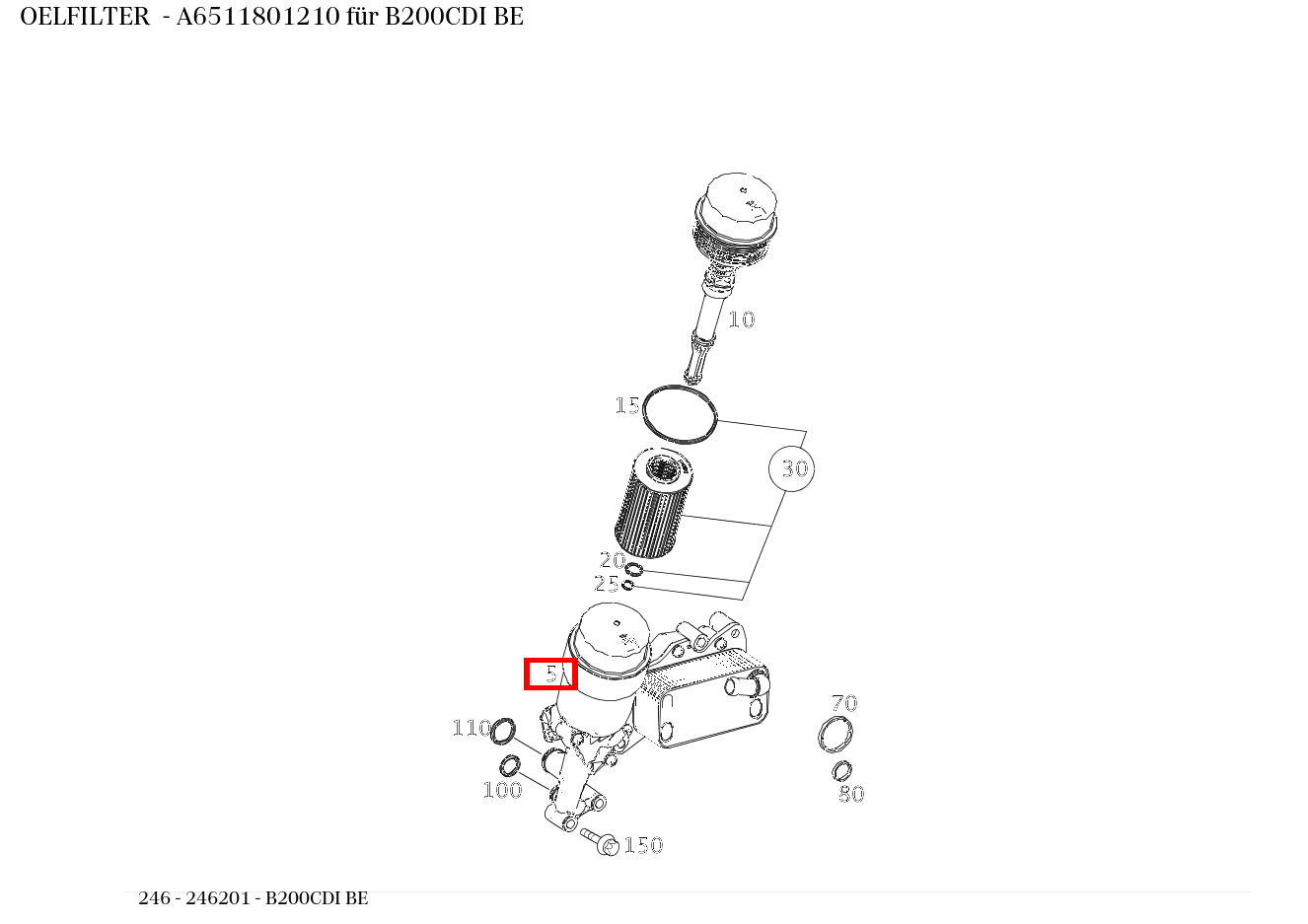 Ölfilter B200CDI BE 246 Ölfilter B200CDI BE 246