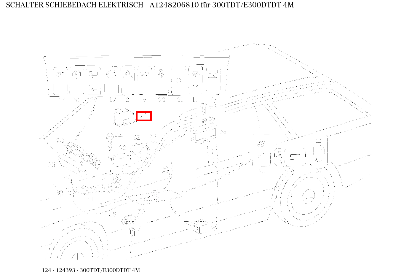 Schalter SCHIEBEDACH ELEKTRISCH 300TDT/E300DTDT 4M 124 Schalter SCHIEBEDACH ELEKTRISCH 300TDT/E300DTDT 4M 124