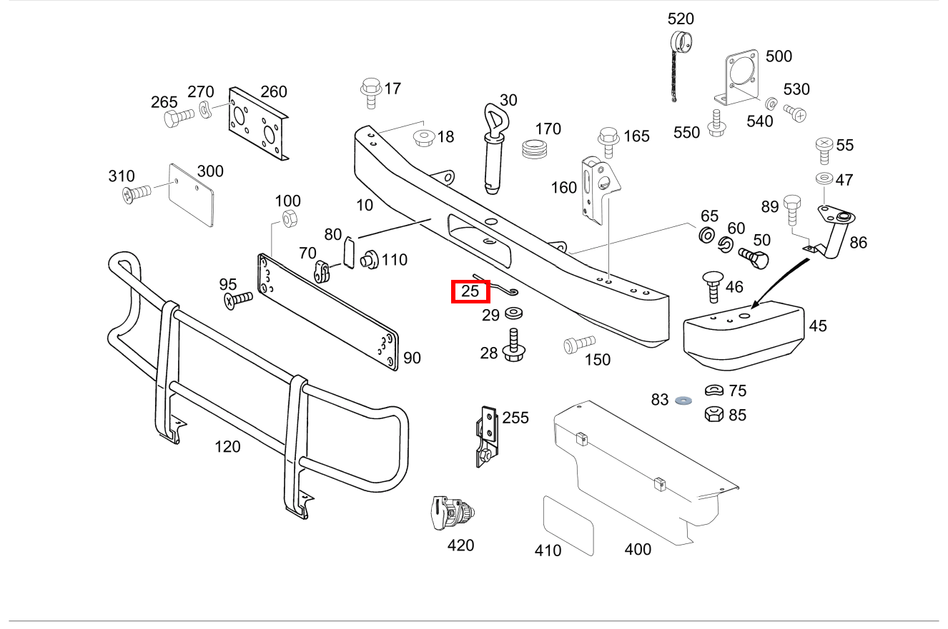 SICHERUNGSFEDER Koppelbolzen G 300 CDI/4X4/3428 Lang 461 SICHERUNGSFEDER Koppelbolzen G 300 CDI/4X4/3428 Lang 461