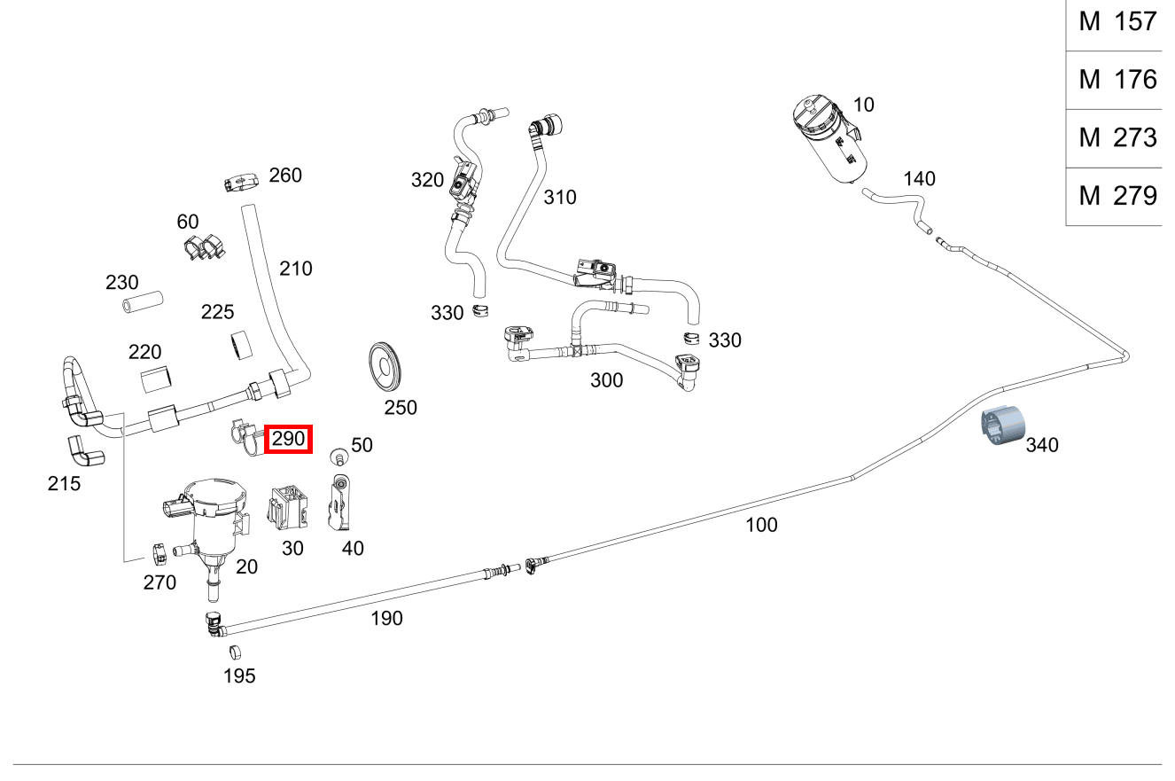 SPANNBACKENSCHELLE LEITUNG; 14 MM Mercedes-AMG G 63 463 SPANNBACKENSCHELLE LEITUNG; 14 MM Mercedes-AMG G 63 463