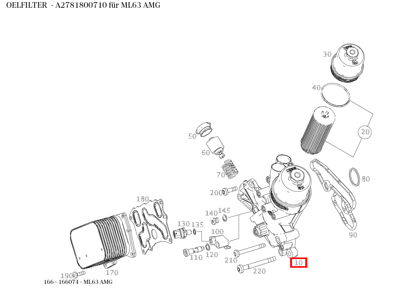 Ölfilter ML63 AMG 166