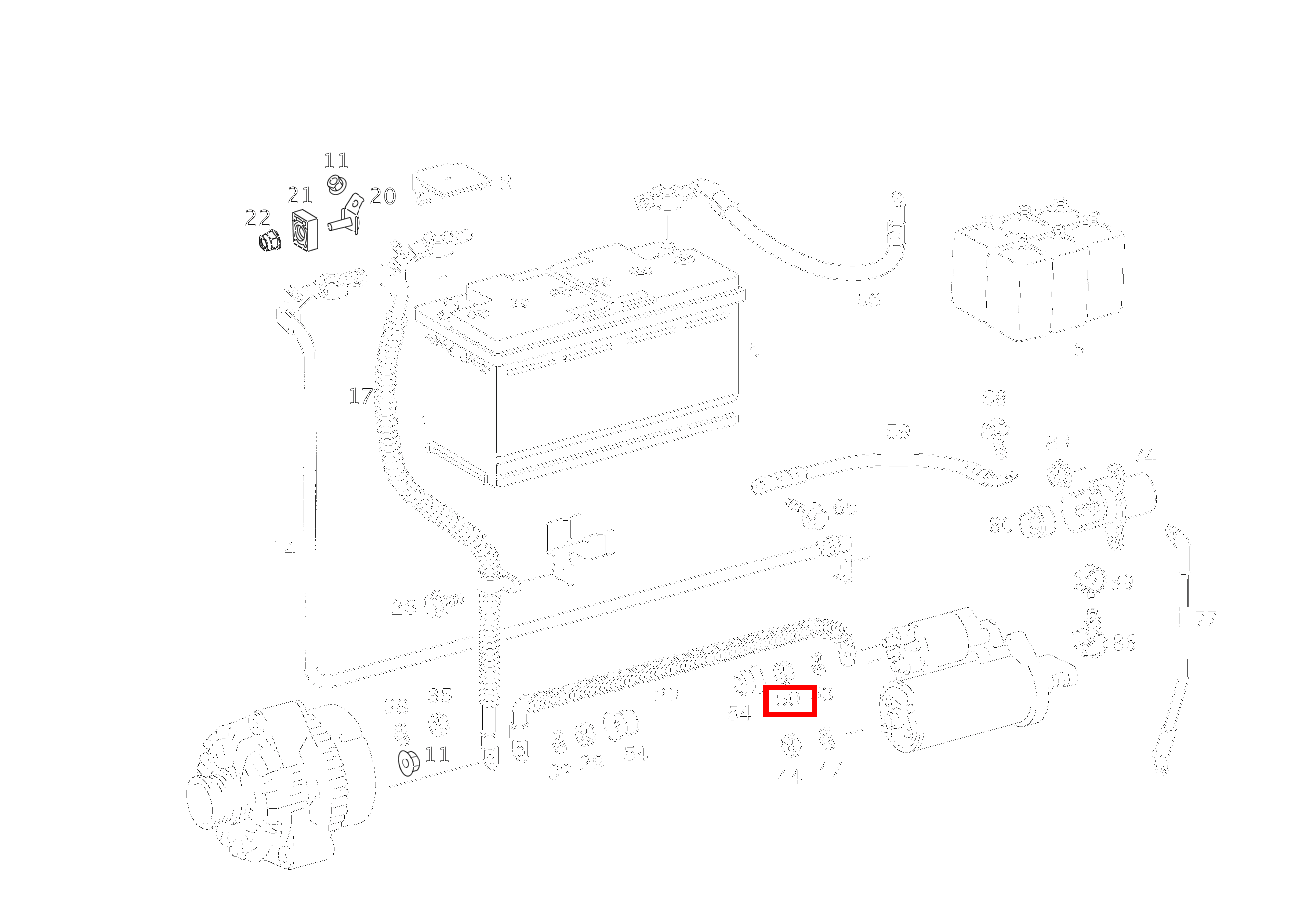 Mutter STARTER KLEMME 30; M8 ML 500 Off-Roader 163 Mutter STARTER KLEMME 30; M8 ML 500 Off-Roader 163