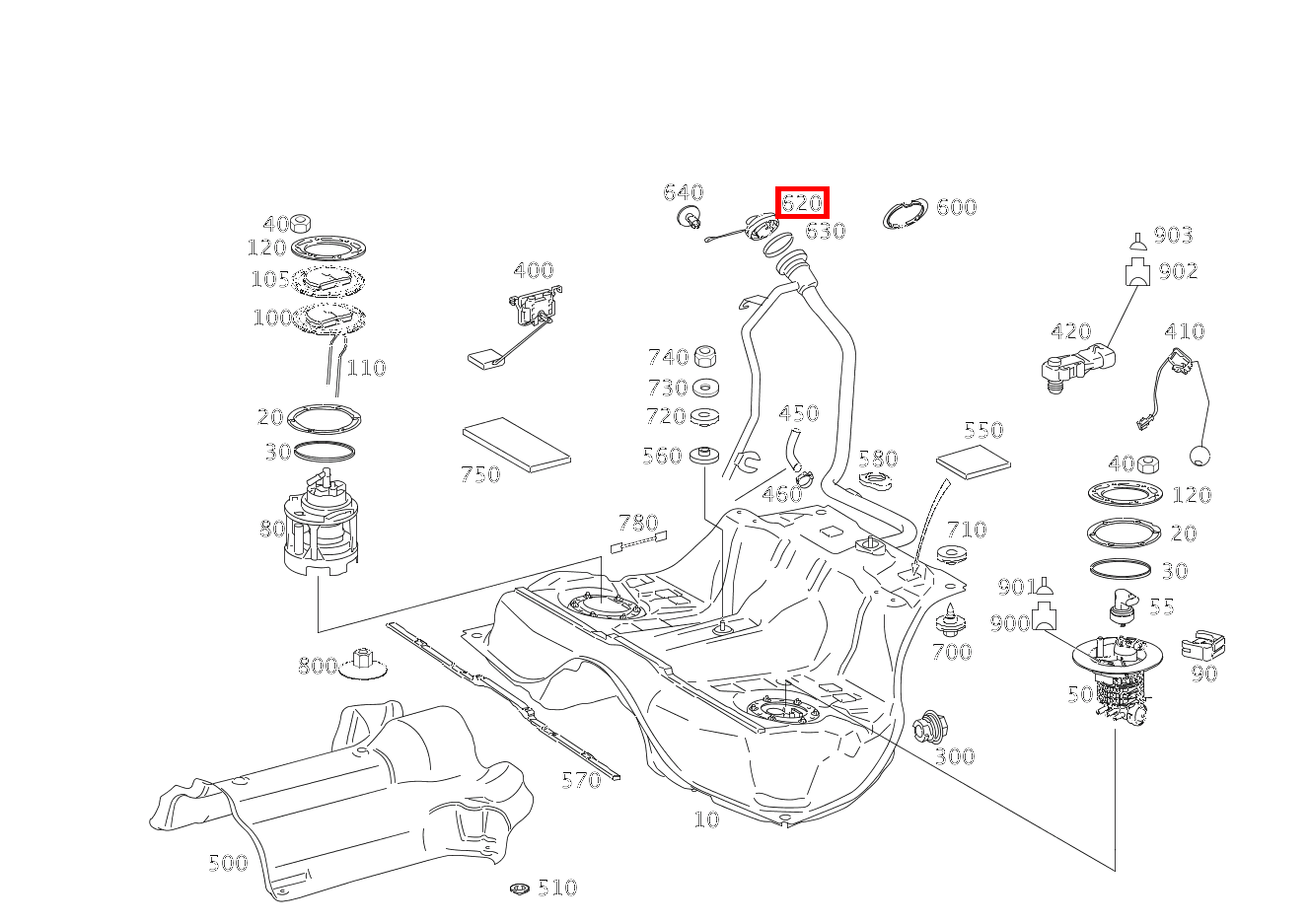Einfüllverschluss S 550 Limousine lang BCA 221 Einfüllverschluss S 550 Limousine lang BCA 221