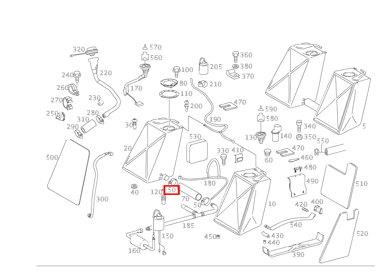 Schlauchschelle KRAFTSTOFFBEHAELTER; 60-80 MM SLR McLaren Roadster 199