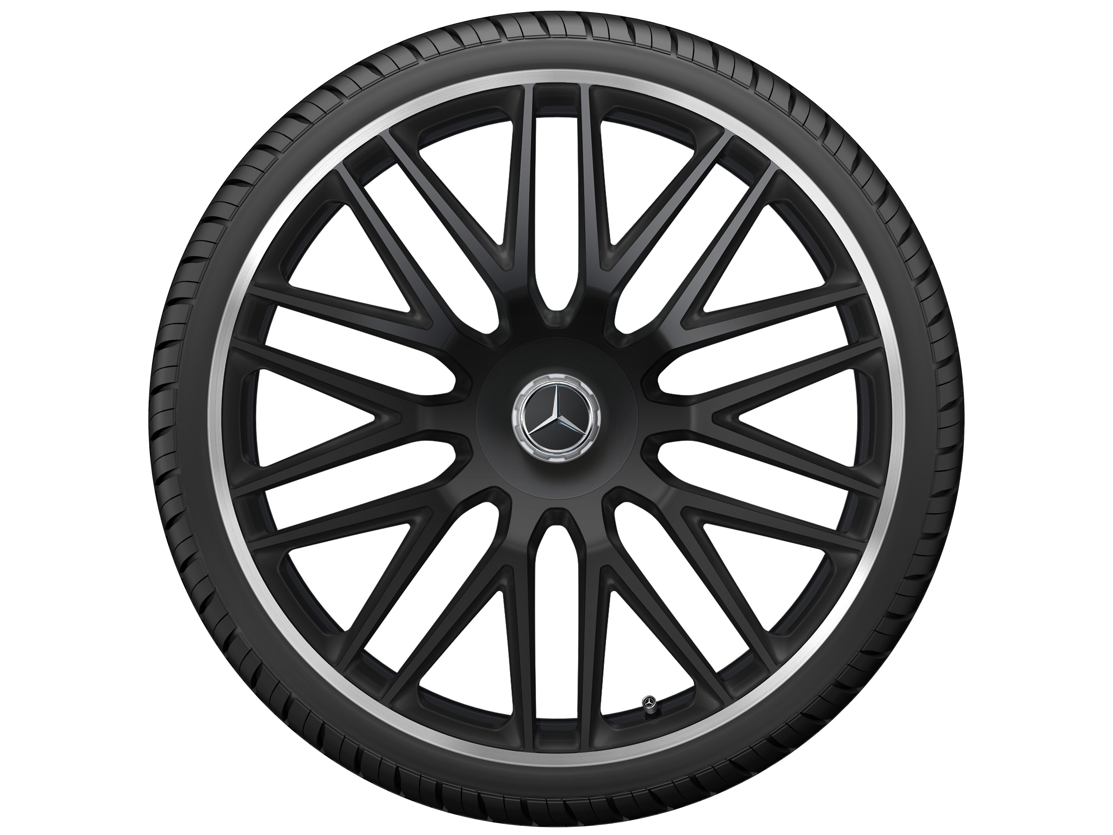 Mercedes-Benz - AMG Schmiederad 23 Zoll 11,5 J x 23 ET 47, schwarz matt, Felgenhorn glanzgedreht