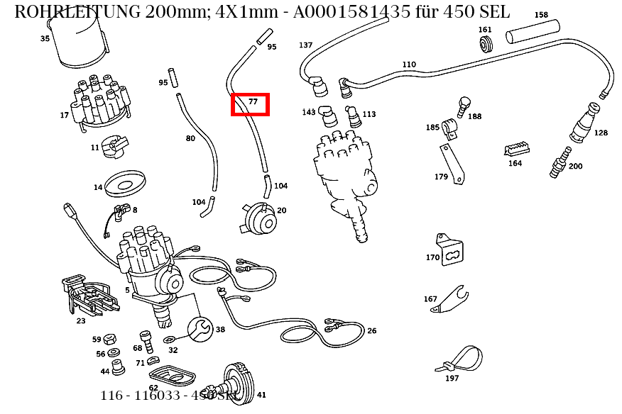 Rohrleitung 200mm; 4X1mm 450 SEL 116 Rohrleitung 200mm; 4X1mm 450 SEL 116