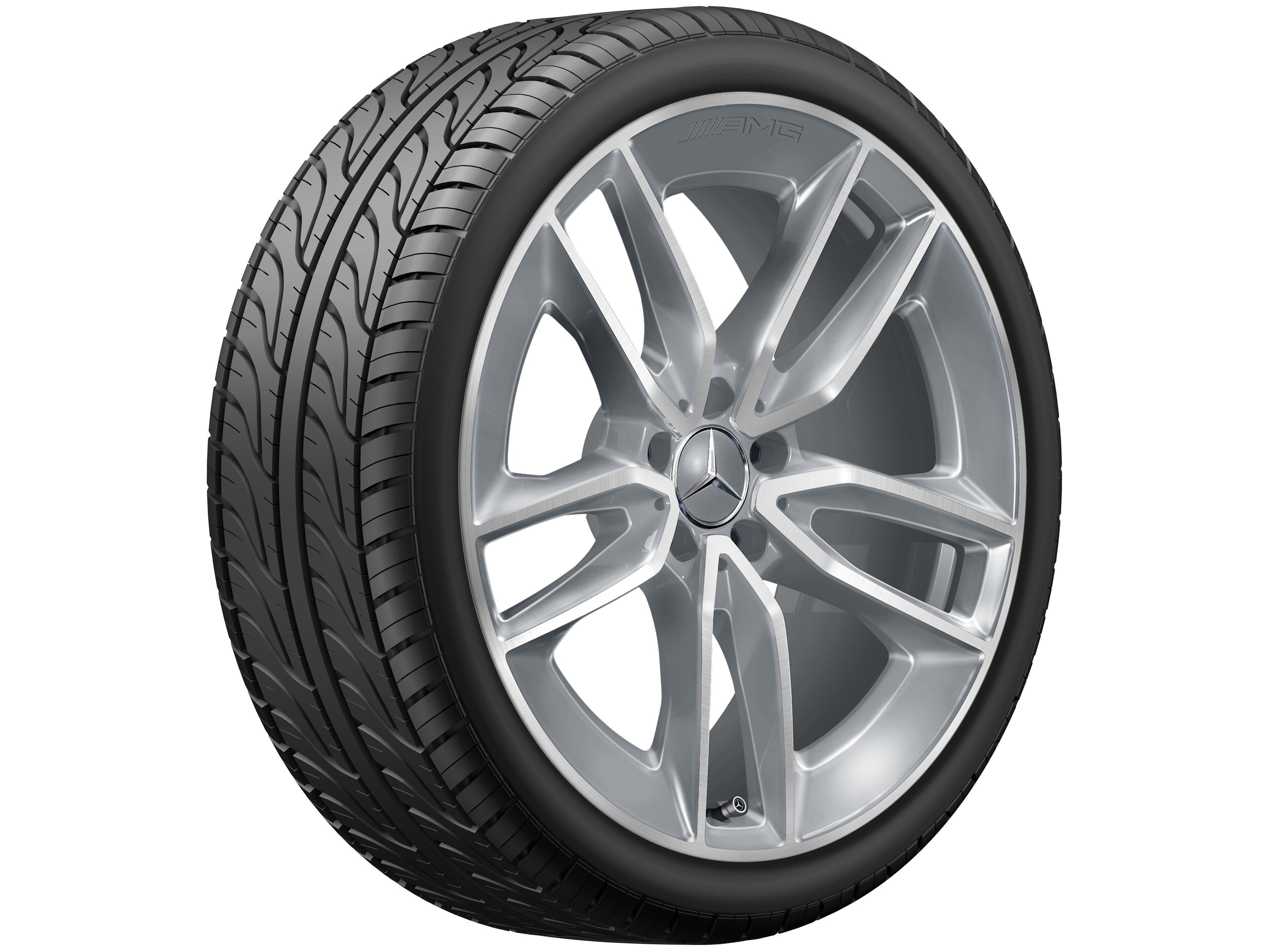 AMG 5-Doppelspeichen-Rad, 50,8 cm (20 Zoll), glanzgedreht 9 J x 20 ET 49, tremolit-metallic