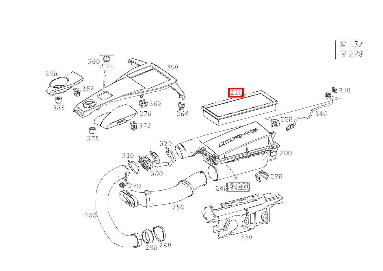Luftfiltereinsatz RECHTS SL500 231 Luftfiltereinsatz RECHTS SL500 231