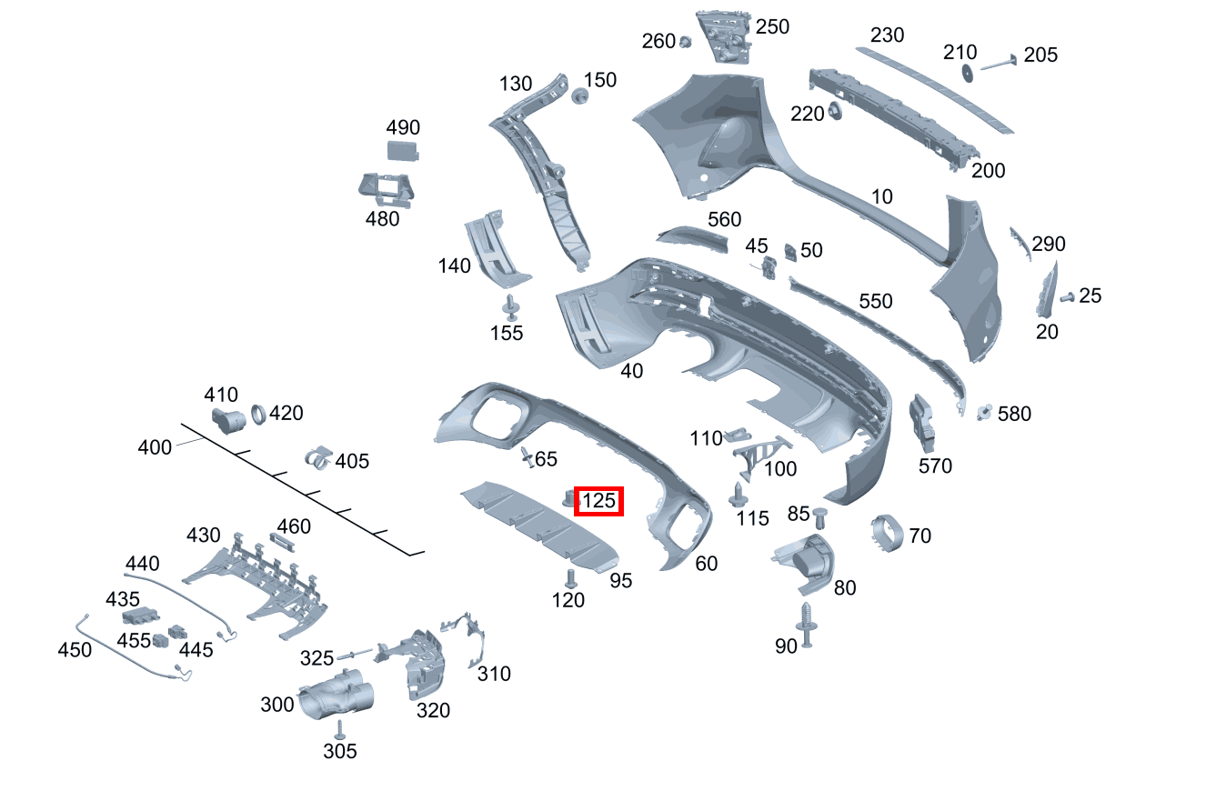 Clipsmutter Diffusor GLA 250 e BCA 247 Clipsmutter Diffusor GLA 250 e BCA 247