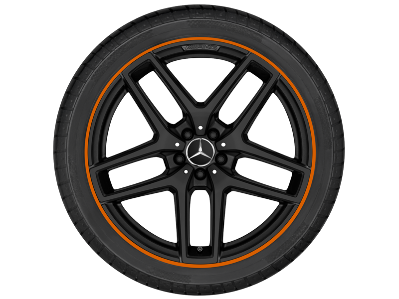 AMG 5-Doppelspeichen-Rad, 21 Zoll Felgenhorn orange lackiert 10 J 
