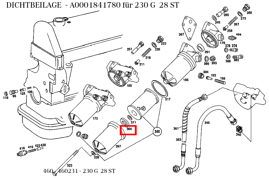 Dichtbeilage 230 G 28 ST 460