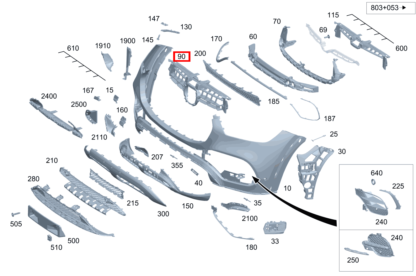 Versteifung Mitte GLE 400 e 4MATIC Coupé 167 Versteifung Mitte GLE 400 e 4MATIC Coupé 167