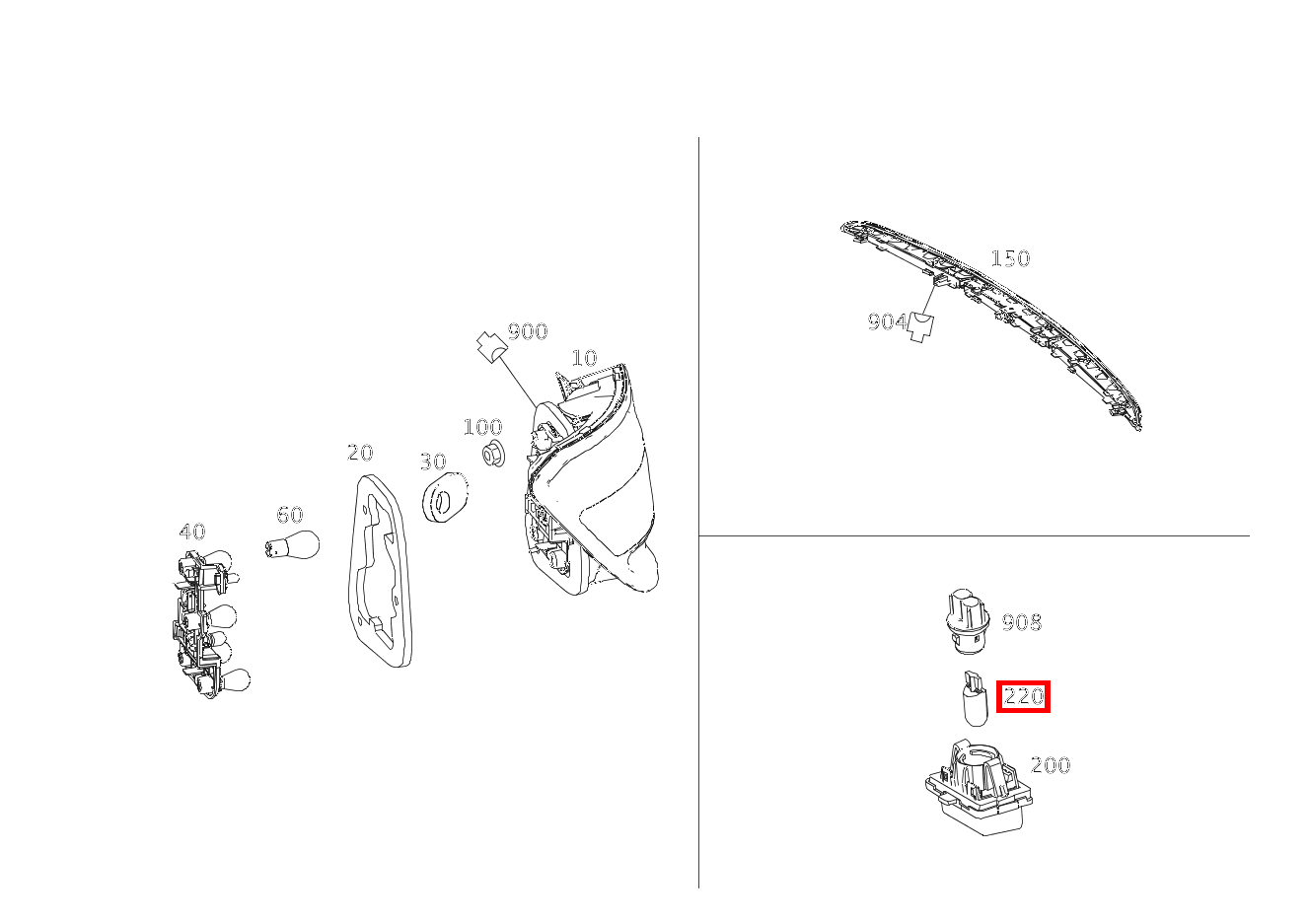 Glühlampe KENNZEICHENLEUCHTE; 12V-5W C 180 KOMPRESSOR T-Modell BlueEFFICIENCY 240
