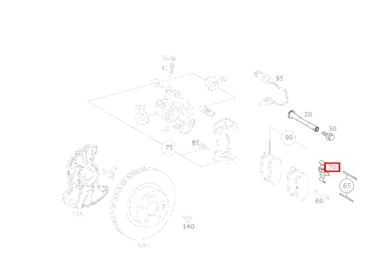 Spreizfeder Links und rechts CLK 320 CABRIOLET 209 Spreizfeder Links und rechts CLK 320 CABRIOLET 209