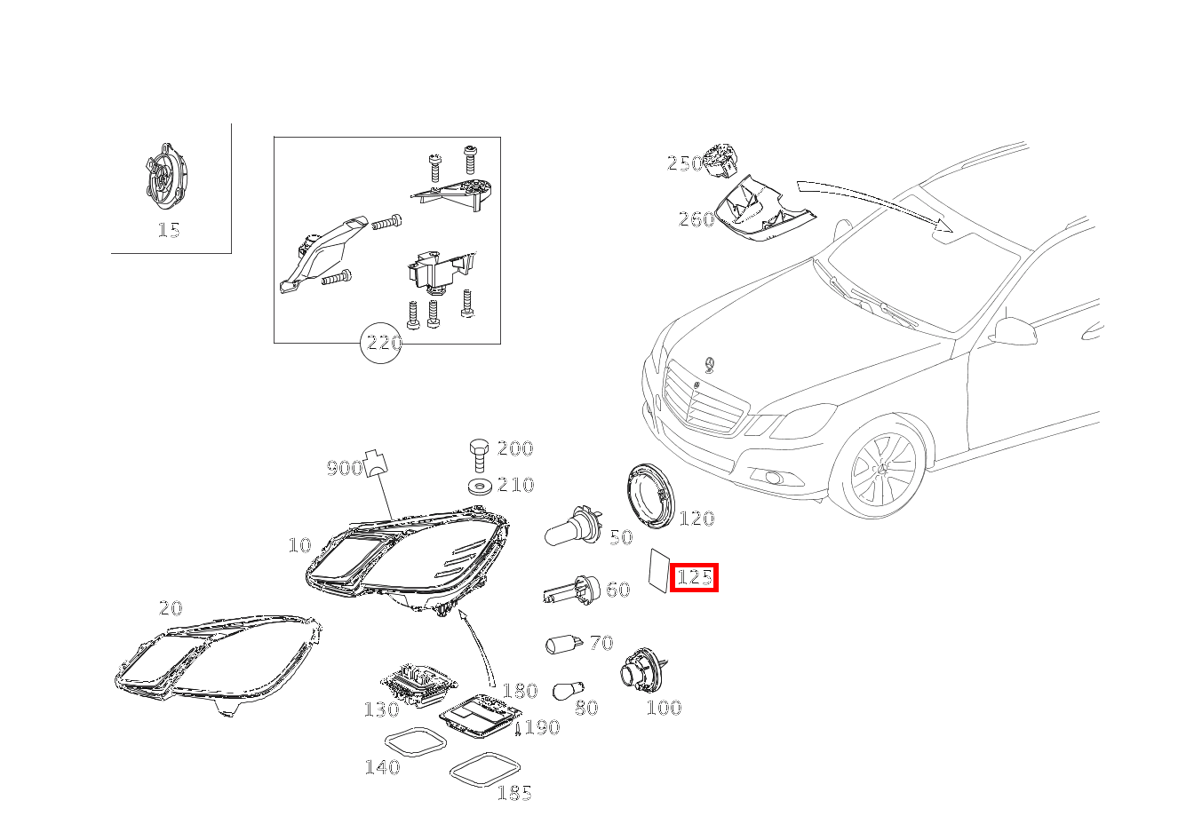 MEMBRANEINHEIT RECHTS E 200 Limousine 213 MEMBRANEINHEIT RECHTS E 200 Limousine 213