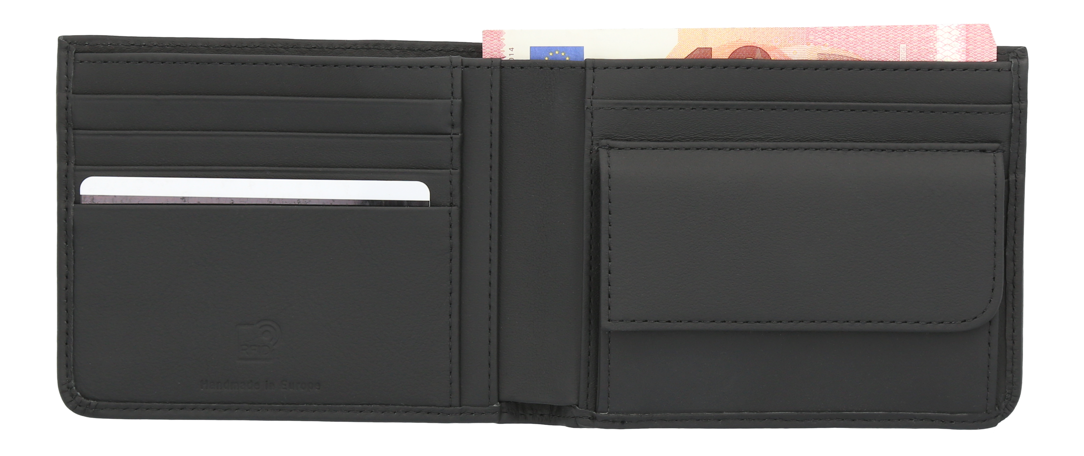 Mercedes-Benz - Geldbörse schwarz, Rindleder