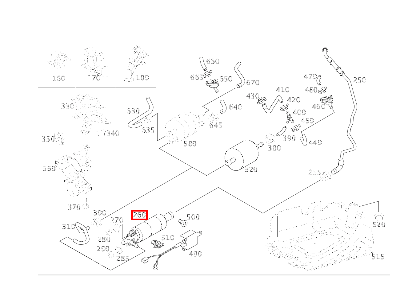 Zusatzpumpe CL 600 Coupé 215