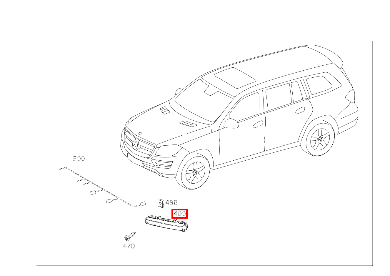 Tagfahrleuchte LINKS GL63 AMG 166 Tagfahrleuchte LINKS GL63 AMG 166