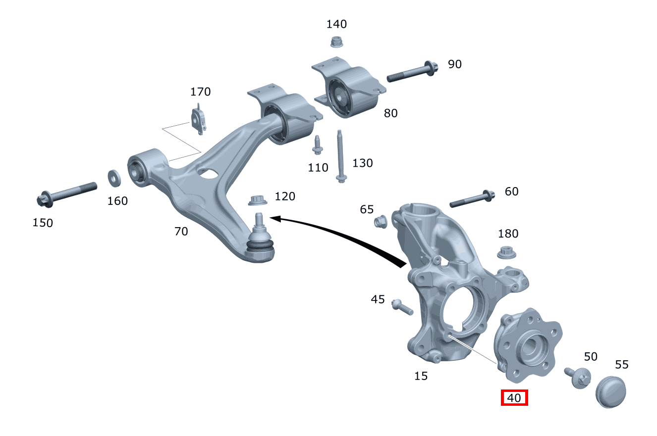 Radlager Vorn rechts A 200 Limousine 246 Radlager Vorn rechts A 200 Limousine 246