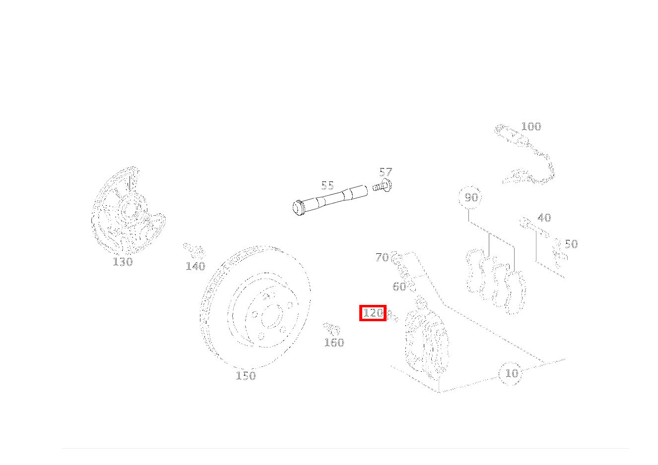 SECHSKANT-PASSSCHRAUBE Bremssattel an Achsschenkel; M14X32 CLS 55 AMG 219