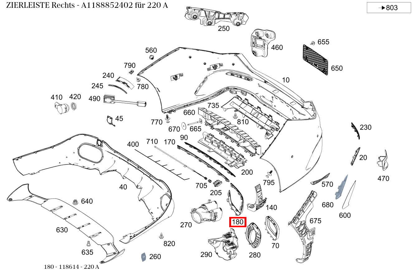 Zierleiste Rechts 220 A 180 Zierleiste Rechts 220 A 180