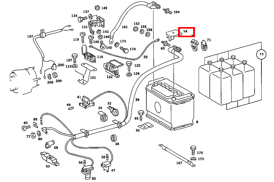 Schutzkappe BATTERIE-PLUSPOL 420 SEC COUPE mit Automatic 126