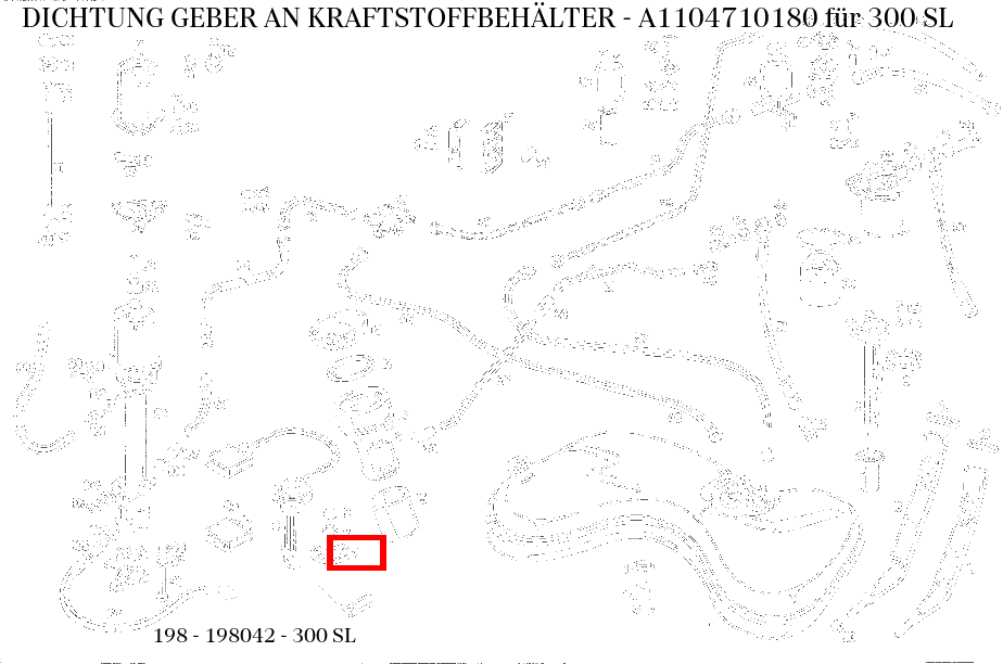 ABDICHTUNG GEBER AN KRAFTSTOFFBEHÄLTER 300 SL 198 ABDICHTUNG GEBER AN KRAFTSTOFFBEHÄLTER 300 SL 198