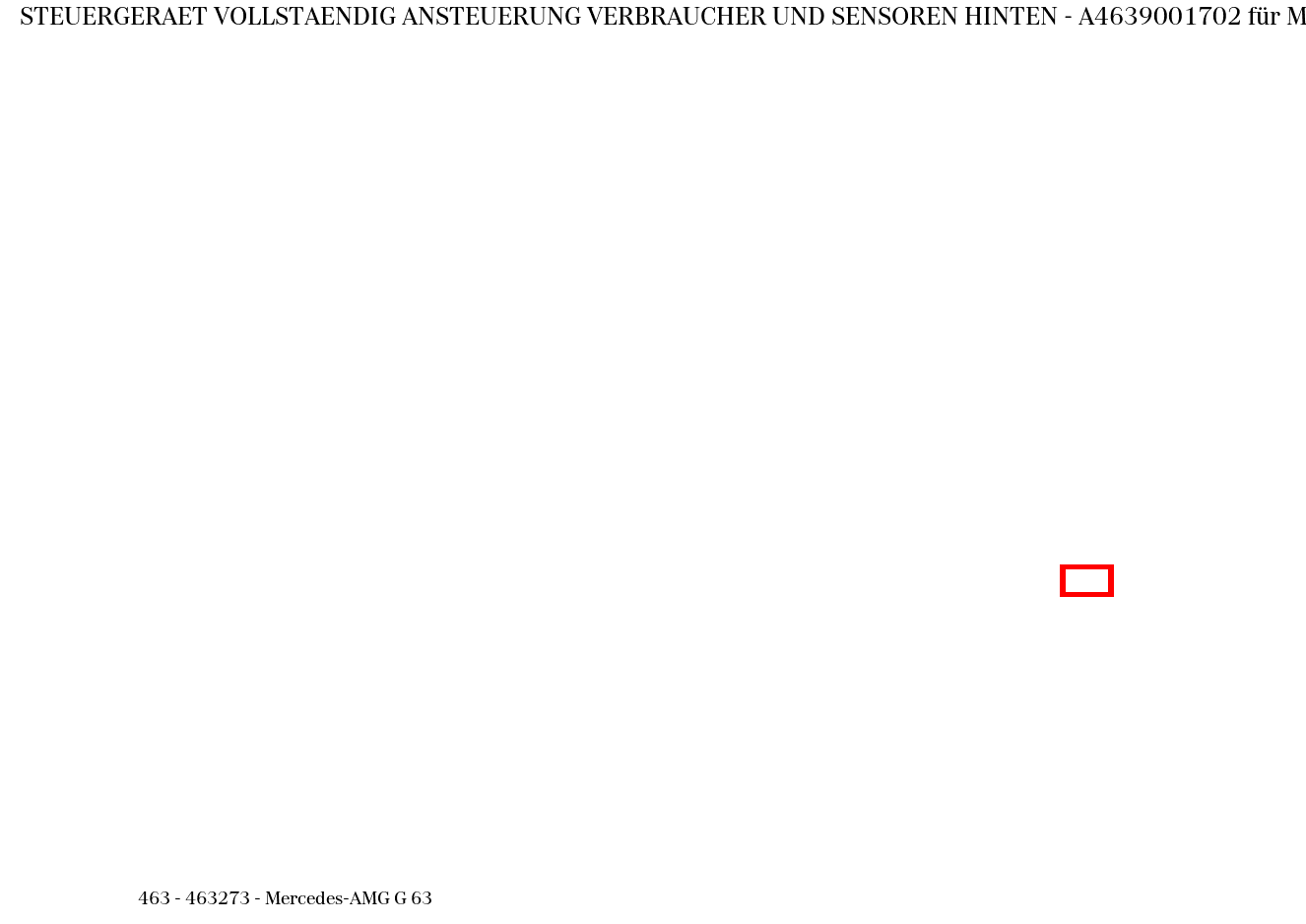 Steuergerät vollständig ANSTEUERUNG VERBRAUCHER UND SENSOREN HINTEN Mercedes-AMG G 63 463
