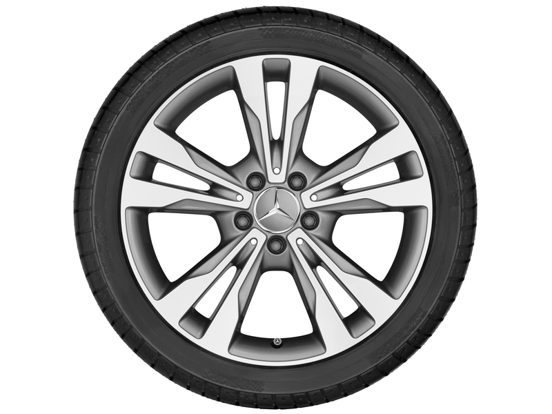 Original Mercedes-Benz 18 Zoll 5-Doppelspeichen-Rad grau Himalaya 