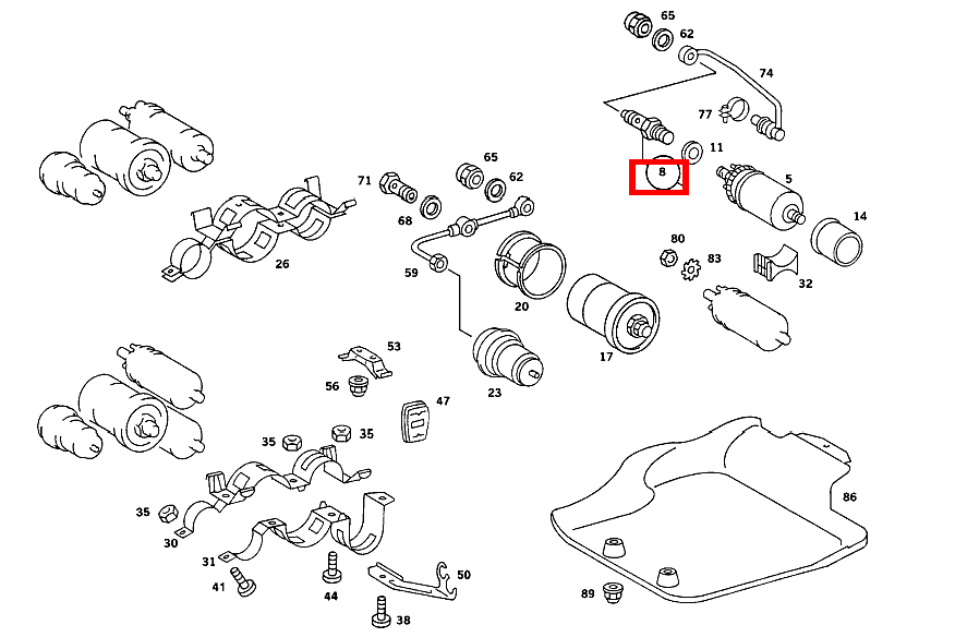 TEILESATZ VENTIL 190 E 2.3 Limousine 201 TEILESATZ VENTIL 190 E 2.3 Limousine 201