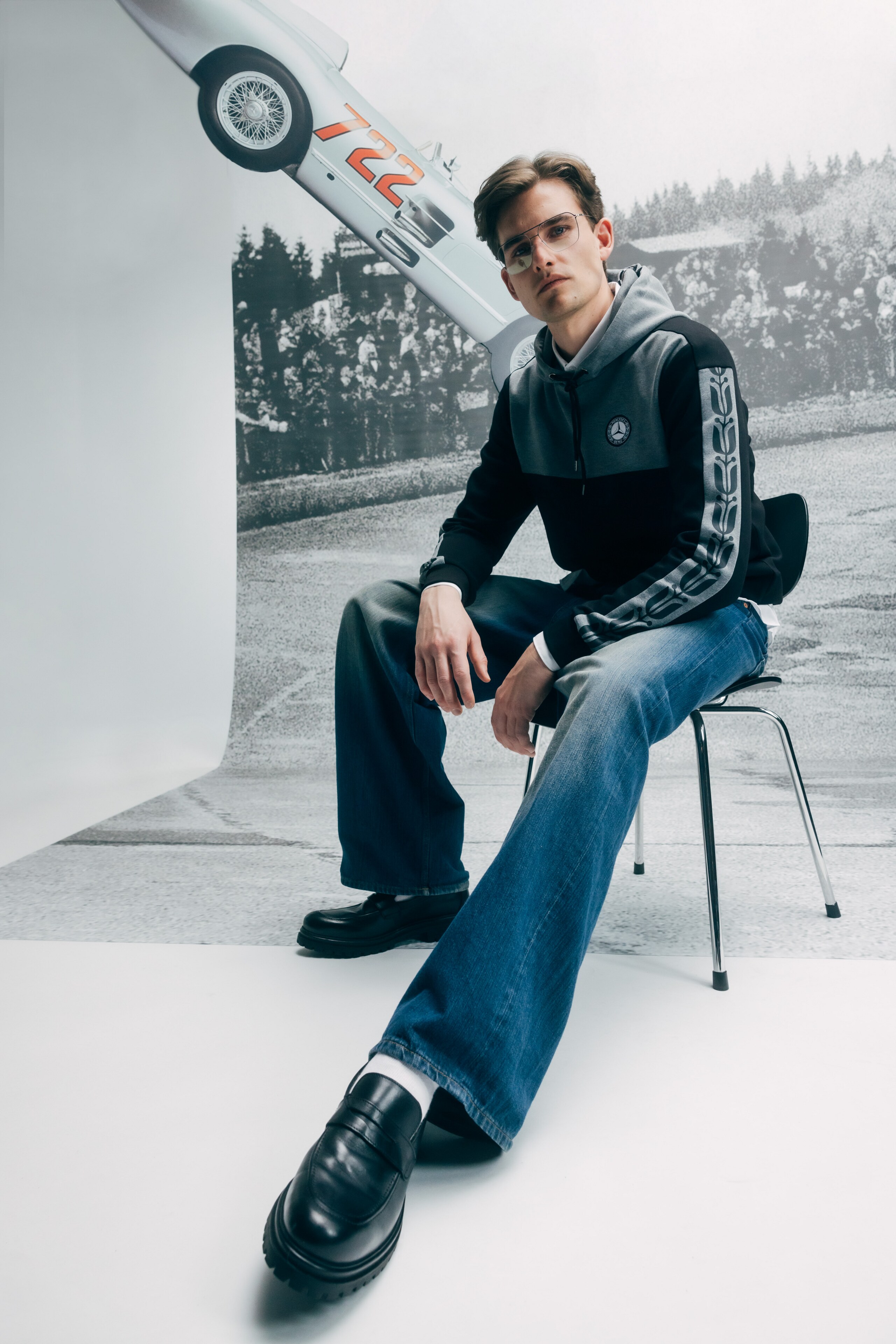 Mercedes-Benz - Sweathoody, Unisex, schwarz