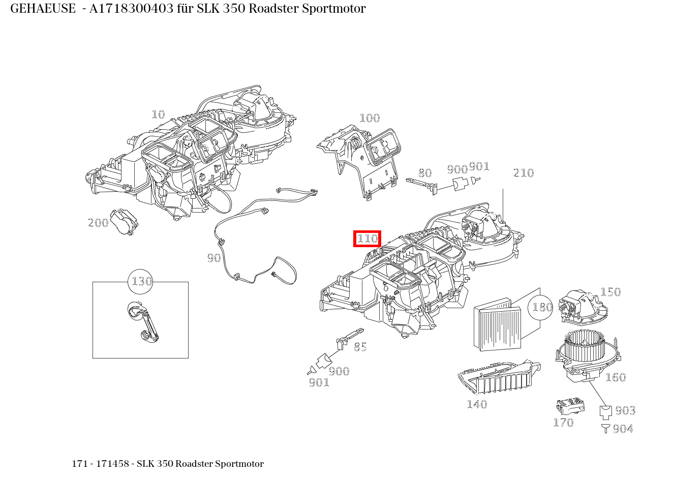 Gehäuse für SLK-Klasse 171 kaufen