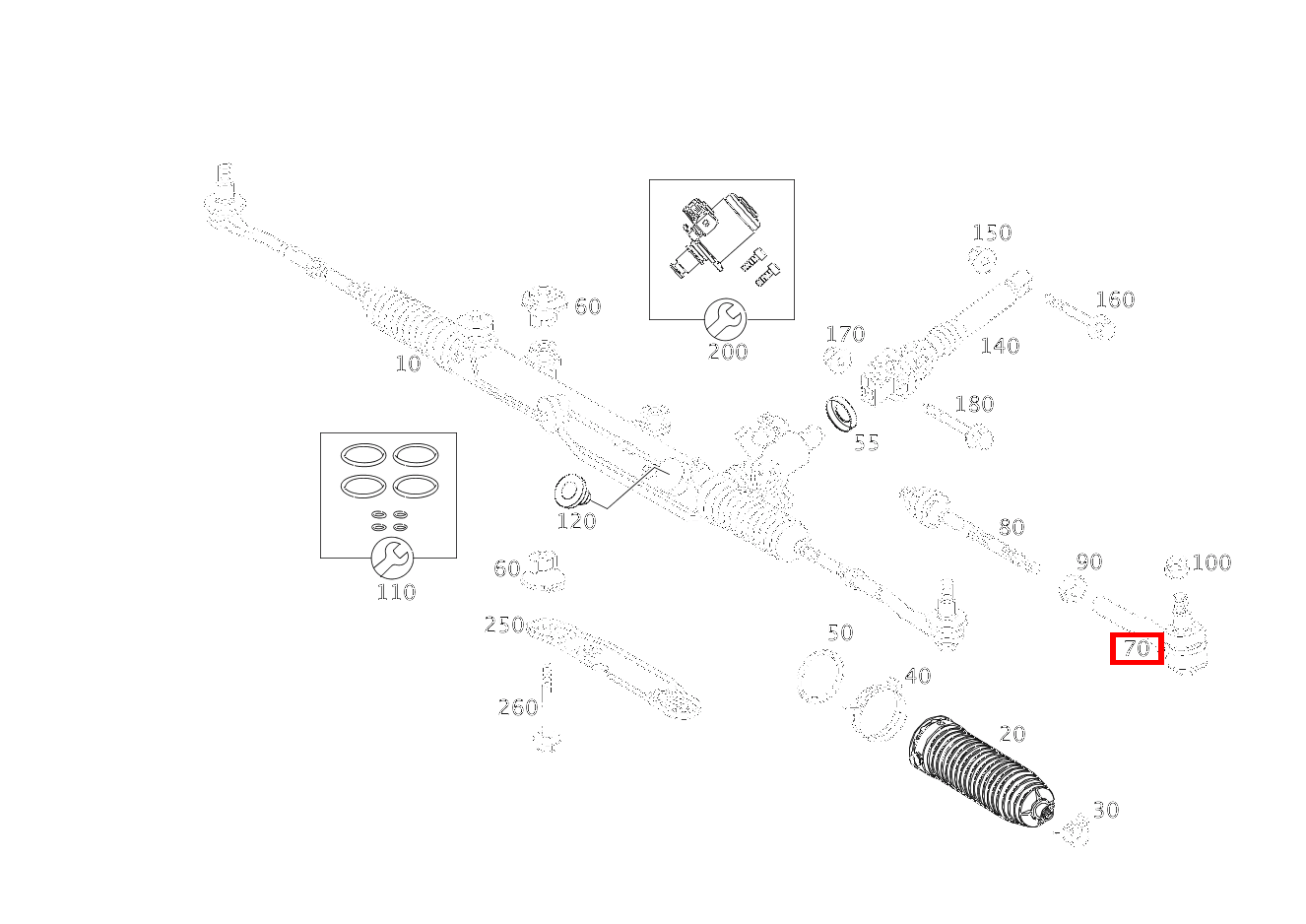 Spurstange AUSSEN LINKS C 320 Sportcoupé 203 Spurstange AUSSEN LINKS C 320 Sportcoupé 203
