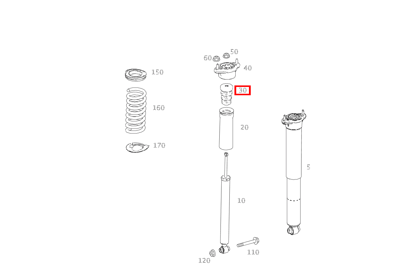 Anschlagpuffer Stoßdämpfer hinten C63 AMG 204 Anschlagpuffer Stoßdämpfer hinten C63 AMG 204